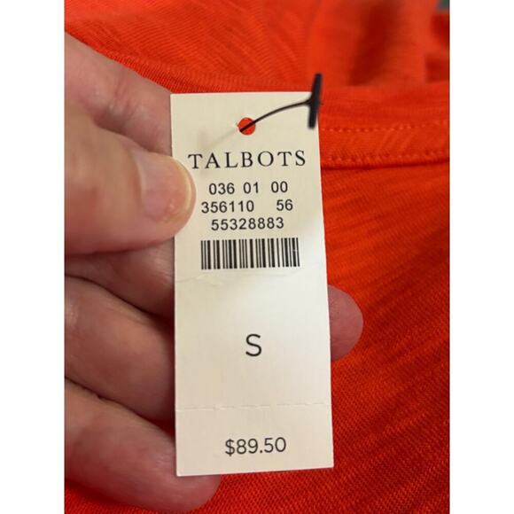 Talbots orange knit dress, small, NWT, bright, office, casual, simple, timeless - Picture 5 of 5